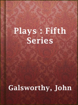 cover image of Plays : Fifth Series